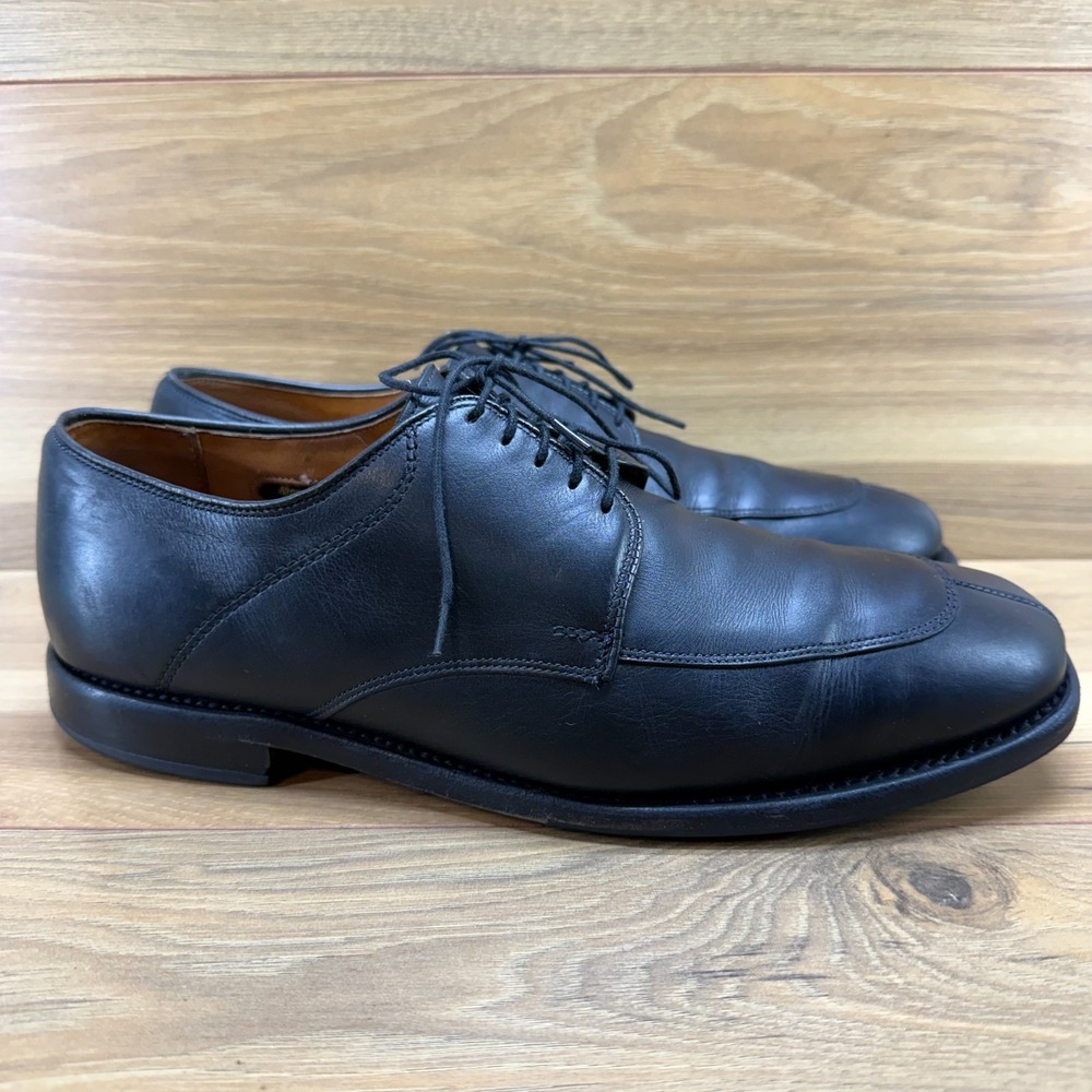 Allen Edmonds Denton Split Apron Toe Oxfords Men 9.5 E Black Business Old Money